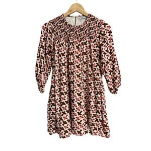 Compania Fantastica Smocked Neck Bird Dress XS